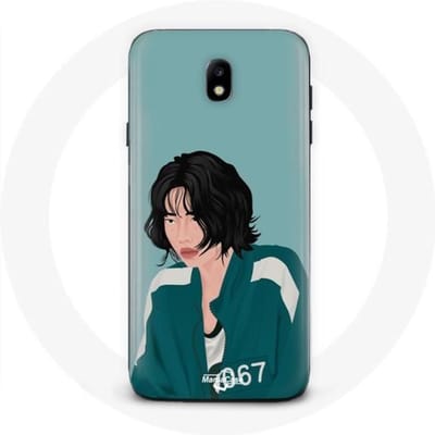 Samsung Galaxy J3 2017 hoesje Inktvis Game Kang Sae Byeok Fanart gezicht tekenen