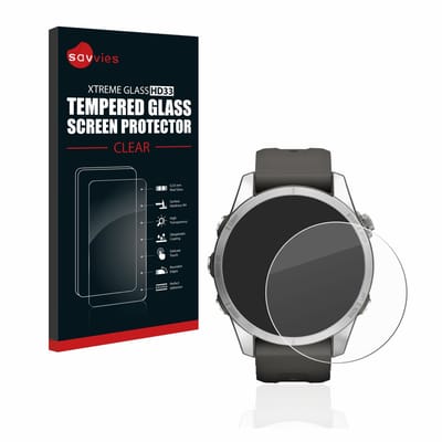 Savvies - Glas Screenprotector voor Garmin Fenix 7S Pro Solar (42 mm) - Gehard Beschermglas 9H
