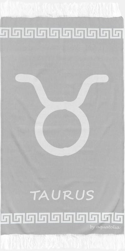 uit Turkije By Aquatolia Hamamdoek Taurus Zodiac - 100% Zacht Katoen - Strandlaken - Handdoek - Grijs - 100cm x 180cm - Originele hamamdoek uit Turkije
