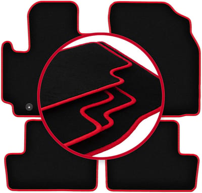 CARLUX-RED automatten voor: Toyota RAV4 II 2WD 5-deurs (2001-2005)