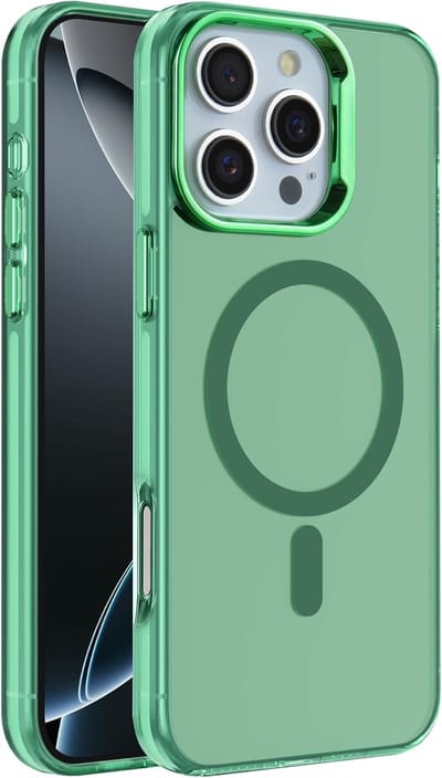 Magnetische hoes Geschikt voor: iPhone 16 Pro Max - Compatibel met Magsafe - Slank, dun, schokbestendig hoesje - Groen