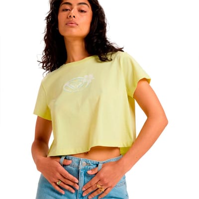 Roxy Erjzt05965 T-shirt Met Korte Mouwen Geel XS Vrouw