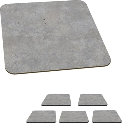 Onderzetters voor glazen - Beton - Patronen - Industrieel - 10x10 cm - Glasonderzetters - 6 stuks