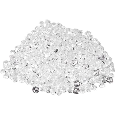 Perles Acryliques Transparentes Mariage Fête Ornement DIY Beaux Accessoires Décor(8mm 1000 pièces) white