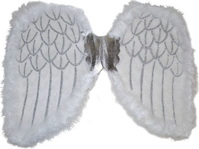 Engelen vleugels van 36 cm - witte engelen vleugels voor volwassenen - carnaval verkleed artikel