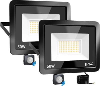Set van 2 LED Buitenlamp met Bewegingsmelder - 20W - IP65 Waterdicht