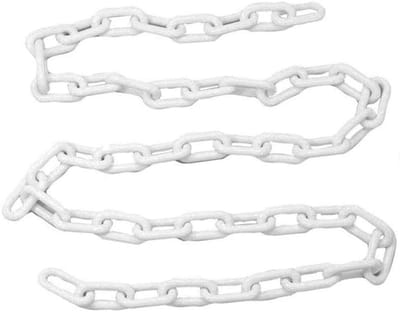 Veilige Plastic Kettingafsluitingen voor Parkeerplaatsen en Tuinhekken - 2mx8mm Witte Decoratieve Kettingen