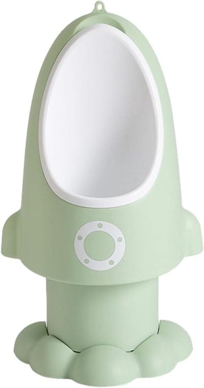 Kinder Urinoir - Plastraining Potje - Zindelijkheidstraining Jongens - Raketvorm Verstelbaar - 49 x 27.5 x 15 cm - Groen