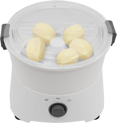 Elektrische Aardappelschilmachine - Automatische Schilmachine - Snel Groenten Schillen - Eén Knop Bediening - 0.8 kg Capaciteit - Wit