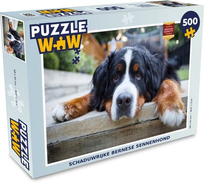 Puzzel Schaduwrijke Bernese Sennenhond - Legpuzzel - Puzzel 500 stukjes