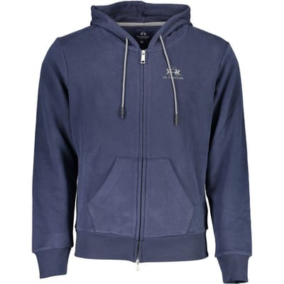 La Martina Blauwe Katoenen Mannen Hoodie