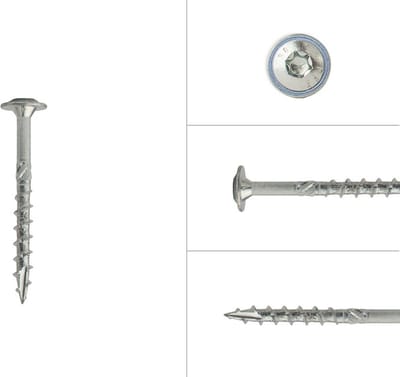 Wovar Tellerkopschroeven Verzinkt 6.0 x 60 mm Torx 30 | Doos 100 Stuks