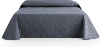Belmarti Duo - Omkeerbare bedsprei 180 x 270 cm - Grijs - Gerecycled polyester