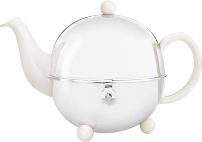 Bredemeijer - Theepot dubbelwandig Cosy - met theezeef - 0,9 liter - Wit