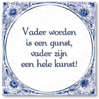 Tegels delfts blauw - Vader worden
