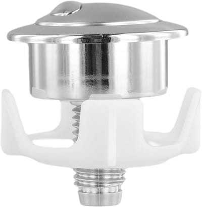 Toilet Knop - Spoelknop Vervanging - Badkamer Reparatie - Kabel Bediening - 8x8x5 cm - Zilver