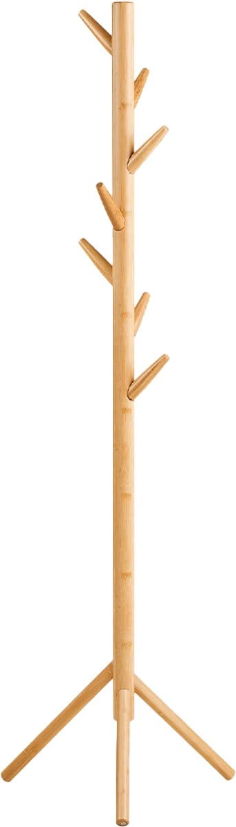 Artichok Guss Bamboe Kapstok Naturel - Staand - 7 Haken - Hal - 163 x 50 cm