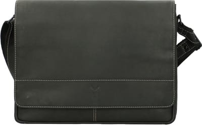 Jack Kinsky Baltimore 5 Messenger Leer 38 cm - anthrazit