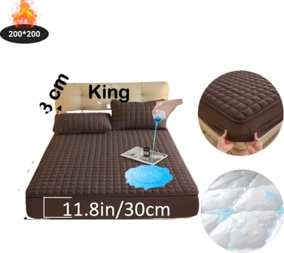 Nivard Waterdicht Hoeslaken - Beddengoed - Fitted Sheet - Bed - Bruin 200x200