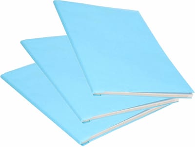 3x Rol kraft kaftpapier lichtblauw 200 x 70 cm - cadeaupapier / kadopapier / boeken kaften