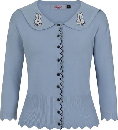 Dancing Days - BUNNY HOP KNIT Cardigan - 4XL - Blauw