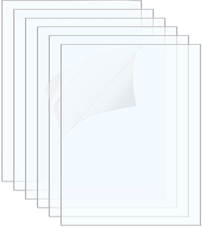 Acryl Platen - Kunststof Vellen - Hobby & Werk - 6 Stuks Set - A4 Formaat - Transparant