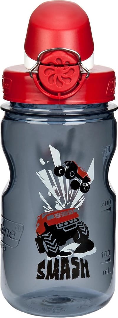 Nalgene On The Fly Kids Bottle - Drinkfles - 0.35 liter - BPA free - Grijs/Rood