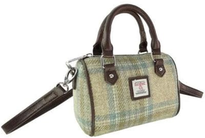 Bowlingtas mini Kilbride Beige Stewart - 17x 20x11 - Harris Tweed - Glen Appin of Scotland