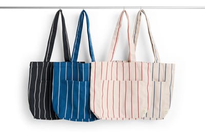 HAY Outdoormarkt boodschappentas - HAYMarketBlackbeigestripe