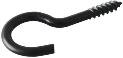 Schroefhaak zwart 3,30 x 20/40 mm – zak à 5 stuks