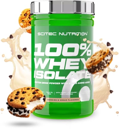 Scitec Nutrition® - 100% Whey Isolate (700 gram - Cookies & Cream) - Cookies and Cream - 28 eiwitshakes - whey protein isolate - whey isolaat - poeder