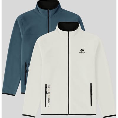 Heren Plush Zip-Front Sweater