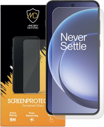 MobyDefend Screenprotector - Geschikt voor OnePlus 15R - Case-Friendly Screensaver - Gehard Glas