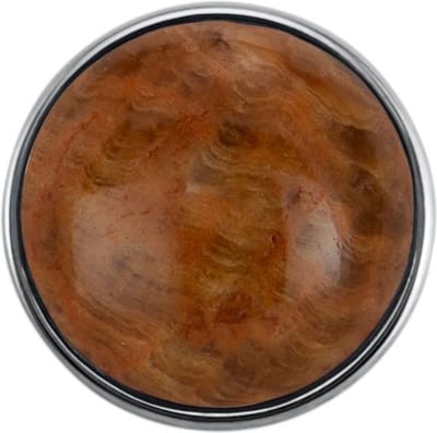 Dames Click Button Drukknoop 18mm Glans Bruin - EBCM193