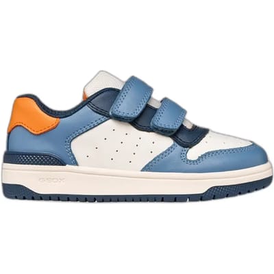 GEOX WASHIBA TIENERS Sneakers - WIT/LICHTBLAUW - Maat 33
