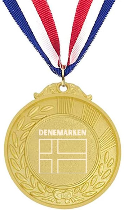 Akyol - denemarken medaille goudkleuring - Piloot - denemarken cadeau - beste land - leuk cadeau voor je vriend om te geven
