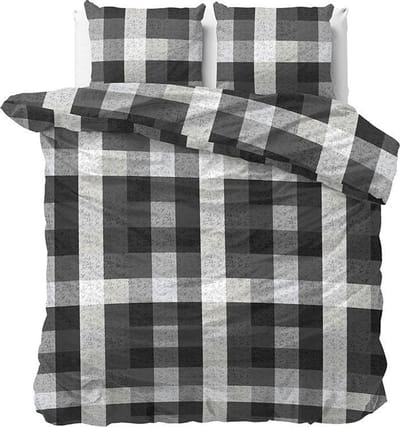 Dreamhouse Flanel Steef - Dekbedovertrekset - Lits-Jumeaux - 240x200/220 + 2 kussenslopen 60x70 - Antraciet