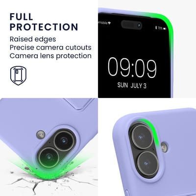 kwmobile back cover voor smartphone - geschikt voor Apple iPhone 17 - 1x beschermhoesje van kunststof - In lavendel
