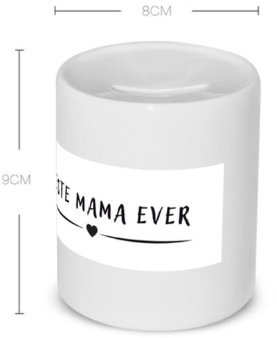 Akyol - beste mama ever Spaarpot - Moeder - mother - leuk cadeau voor je moeder - 350 ML inhoud