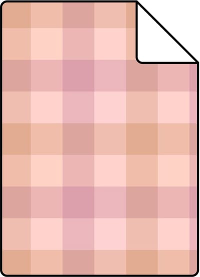 Proefstaal ESTAhome behang ruiten roze en paars - 26.5 x 21 cm - 132065-S