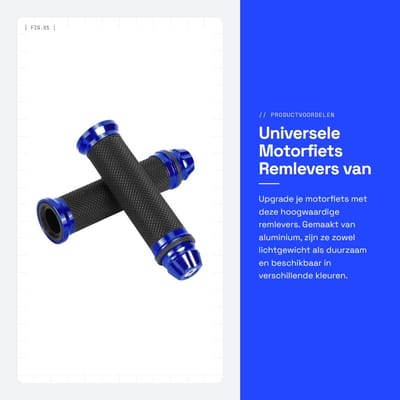 Dailygoods- Frenolever Aluminiumlegering - Universele Motorremhendel - Links/Rechts - 7/8" Grip - Rood/Blauw/Goud/Silver/Paar - Lengte 14,5 cm - Motorlever