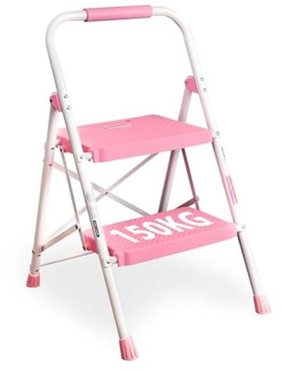 Opvouwbare 2-traps Ladder met Antislip Pedalen en Sterke Capaciteit