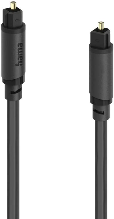 Hama 00202018 Toslink Audio Aansluitkabel [1x Toslink-stekker (ODT) - 1x Toslink-stekker (ODT)] 5 m Zwart Vergulde steekcontacten