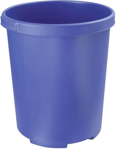 Grote papieren afvalemmer XL, stevige vuilnisemmer van premium kwaliteit, 50 liter, blauw