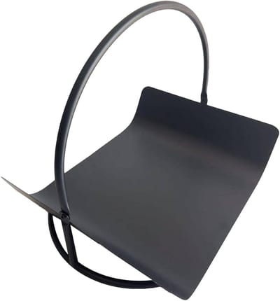 Brandhoutrek - Houthouder Opslag - Open Haard Gebruik - Stevig IJzer Ontwerp - 45x42x14 cm - Zwart