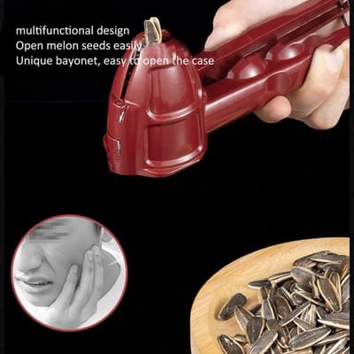 Zeynomax - Notenkraker - Multifunctionele Notenopener - Aluminium - Rode Komvormige