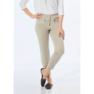7/8-broek LOUISA van bengaline - beige - Gr. 26 van Goldner Fashion