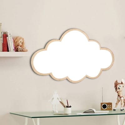 JHUBERS- Kinderspiegel Wolkenvorm - Acryl - Muurbeugel - Veiligheid - Decoratie - 38 x 25 cm - Onbreekbaar - Decoratiespiegel