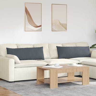 vidaXL - Zitkussens - 2 - pcs - Donkergrijs - 120 - x - 40 - cm - Corduroy - stof