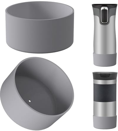 Dailygoods - Siliconen Waterfleshouder Antislip voor Contigo Flessen (Grijs, 2 stuks)